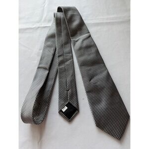 Valentino Necktie Silk‎ Made in Italy Gray Patterned Designer Tie